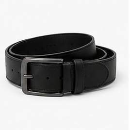 Black Classic Leather Belt