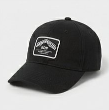 Black Flat Brim Mountain Patch Cap