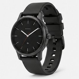 Black Silicone Strap Analog Smart Watch