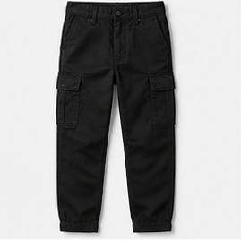 Black Slim Fit Cargo Pants
