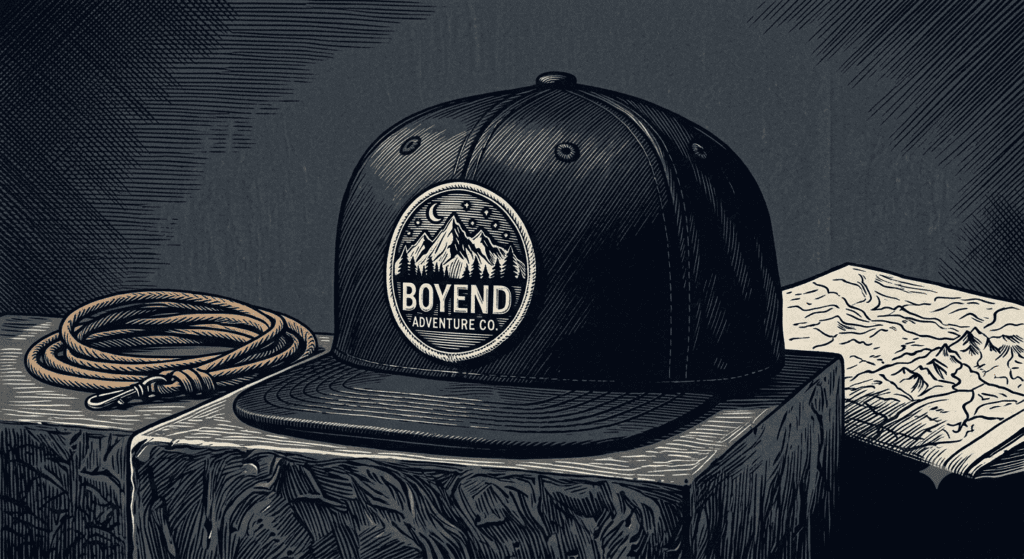 BoyEnd Black Structured Baseball Cap