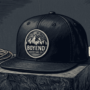 BoyEnd Black Structured Baseball Cap