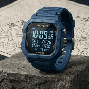 BoyEnd Blue Square Face Digital Sport Watch