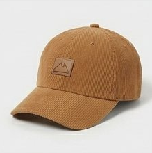 Camel Tan Corduroy Curved Brim Baseball Cap