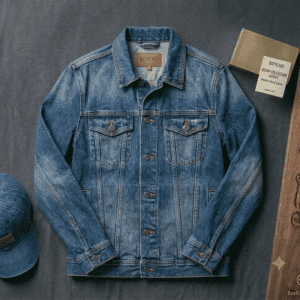 Classic Medium Wash Structured Denim Jacket