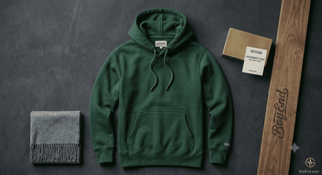 Deep Forest Green Heavyweight Pullover Hoodie