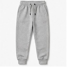 Heather Grey Drawstring Fleece Jogger Sweatpants