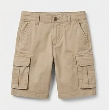 Khaki Tan Relaxed Fit Multi-Pocket Cargo Shorts