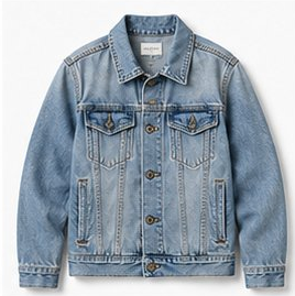 Light Faded Blue Denim Trucker Jacket