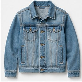 Light Wash Blue Denim Trucker Jacket