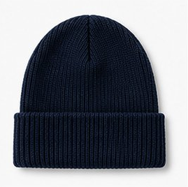 Navy Blue Chunky Ribbed Dock Beanie