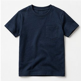 Navy Blue Crew Neck Tee