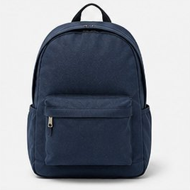 Navy Blue Front Zip Pocket Backpack