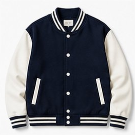 Navy & White Varsity Letterman Jacket