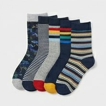 Novelty Colorful Knit Crew Socks Five-Pack