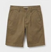 Olive Brown Relaxed Fit Chino Cargo Shorts