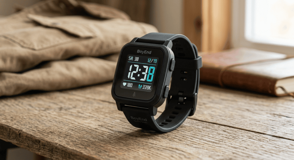 BoyEnd Black Square Face Digital Sport Watch