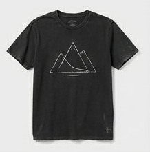 Washed Black Mountain Triangle Graphic Tee