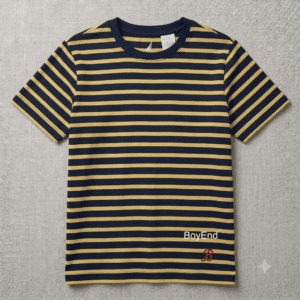 Yellow Gold & Navy Stripe Short Sleeve Tee
